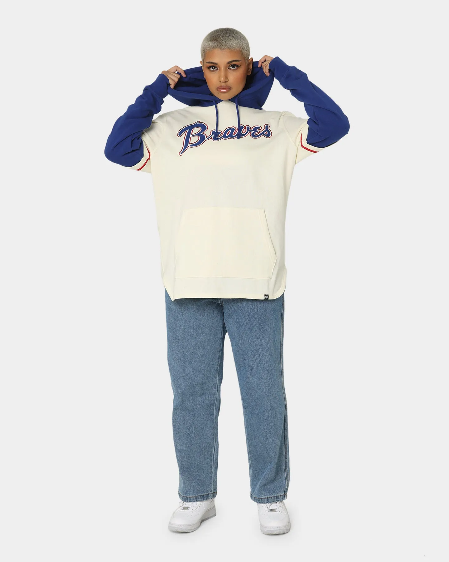 47 Brand Atlanta Braves Shortstop Hoodie Cream