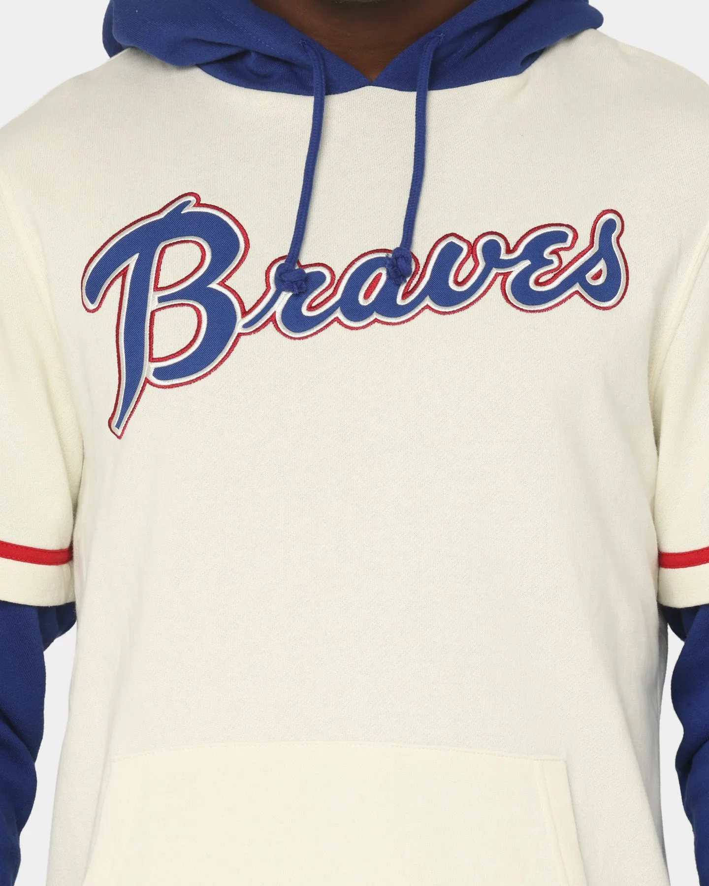 47 Brand Atlanta Braves Shortstop Hoodie Cream