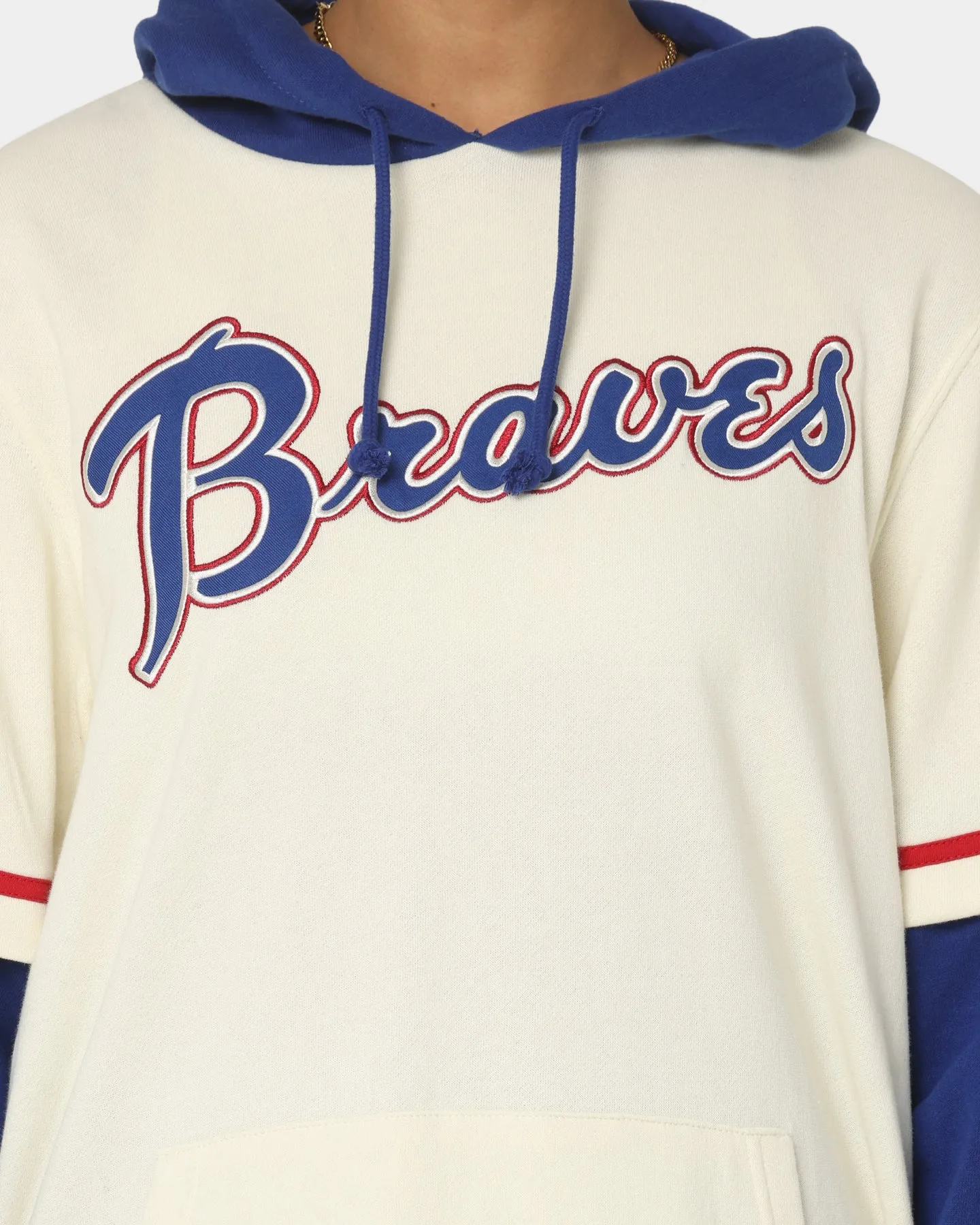 47 Brand Atlanta Braves Shortstop Hoodie Cream