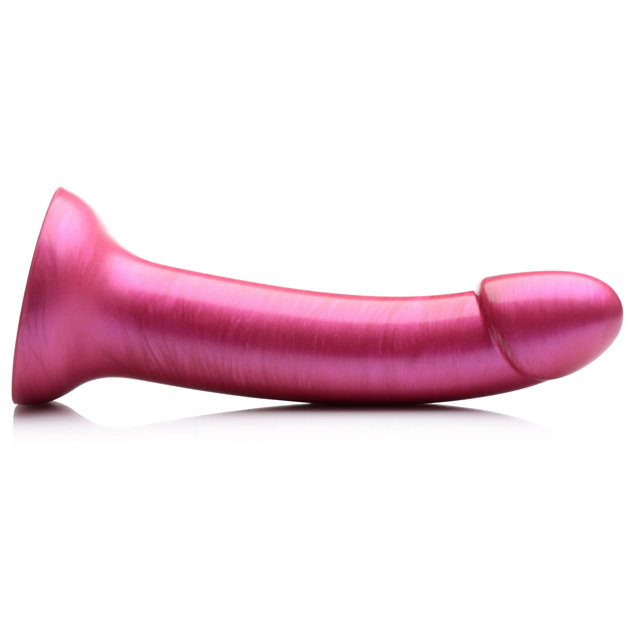 7" Metallic Silicone Dildo - Pink