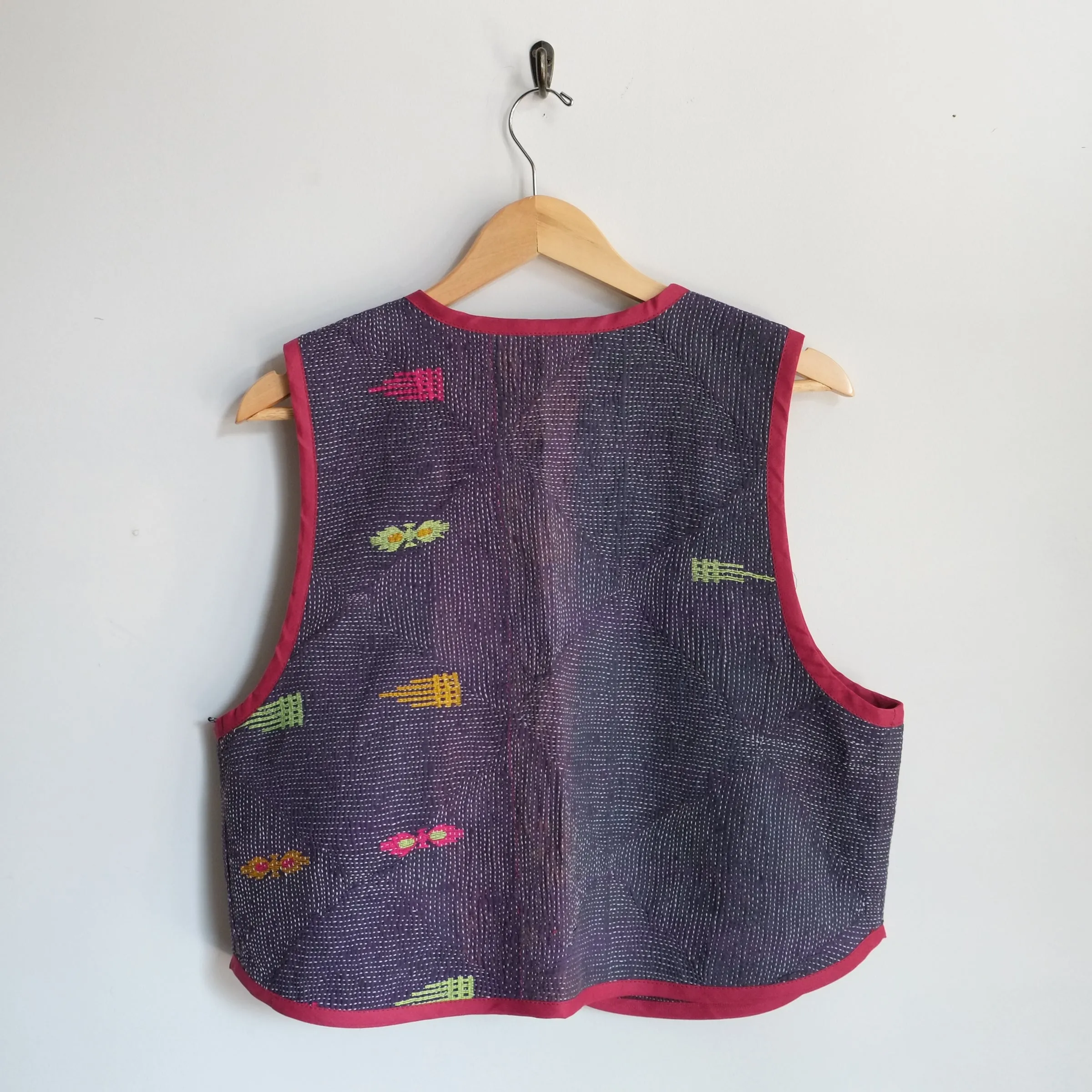 Amelia Vest Purple with Neon Symbols XL077