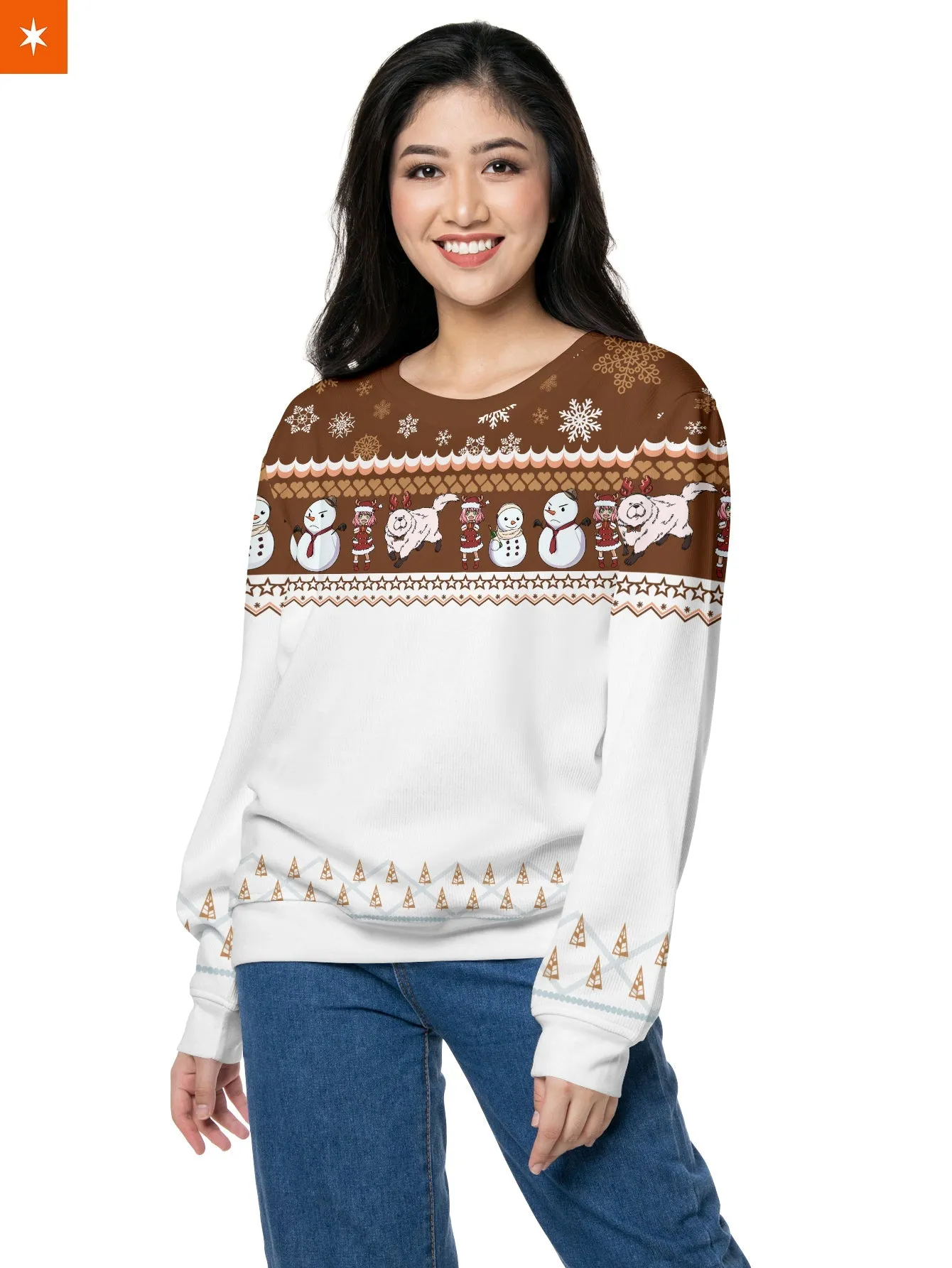 Anya Snowy Unisex Wool Sweater