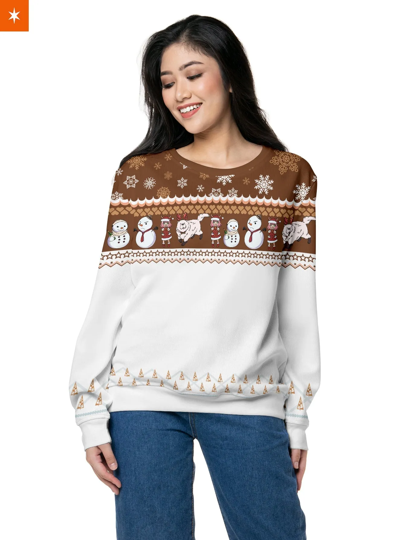 Anya Snowy Unisex Wool Sweater