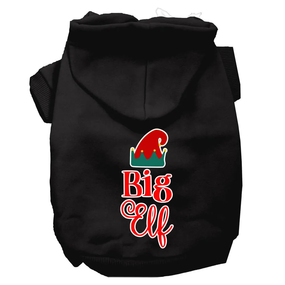 Big Elf Screen Print Dog Hoodie Black M