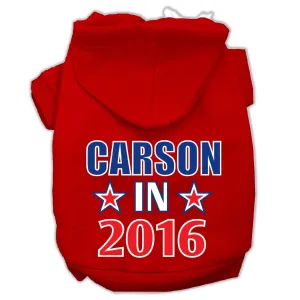 Carson in 2016 Election Screenprint Pet Hoodies Red Size XXXL(20)