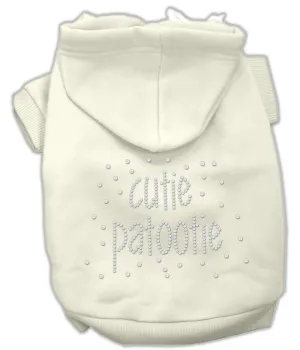 Cutie Patootie Rhinestone Hoodies Cream L (14)