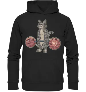 Deadlifting Tabby Cat [16-bit Pixel edition] Hoodie (EU)