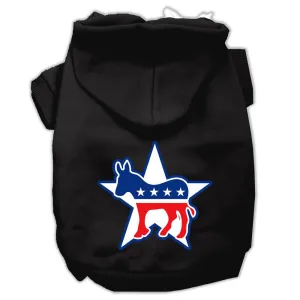 Democrat Screen Print Pet Hoodies Black Size Sm (10)