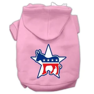 Democrat Screen Print Pet Hoodies Light Pink Size XL (16)