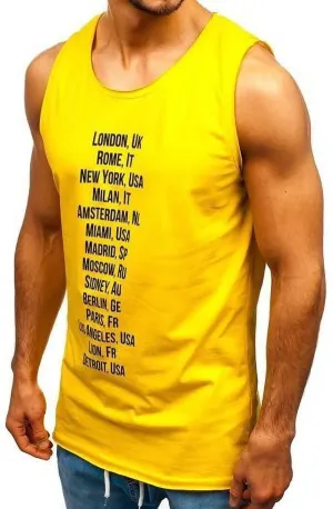 Diwazzo Men Vest Yellow