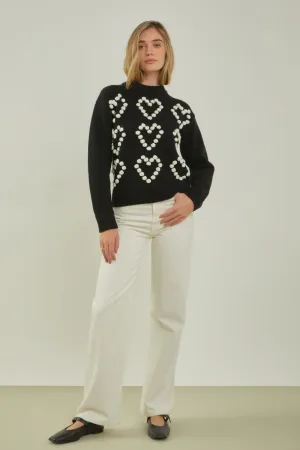 English Factory - Heart Pom Sweater