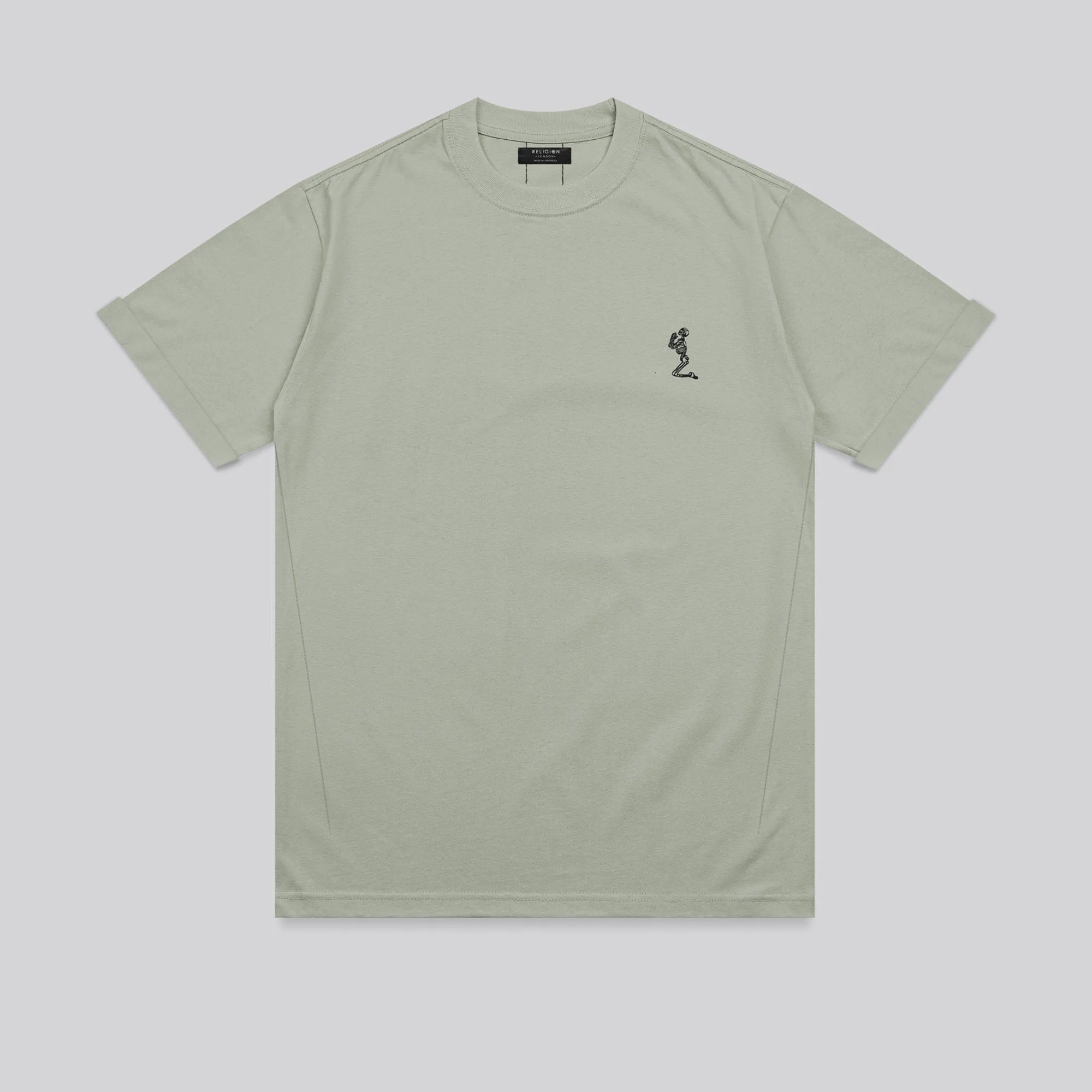 ESSENTIAL ROLLED CUFF T-SHIRT SOFT KHAKI