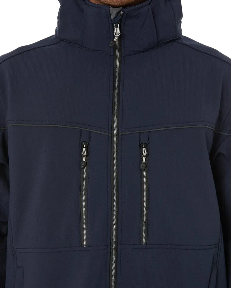 Flex and Move Hooded Soft Shell Jacket - Navy