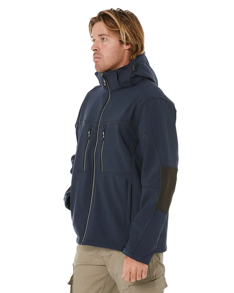 Flex and Move Hooded Soft Shell Jacket - Navy