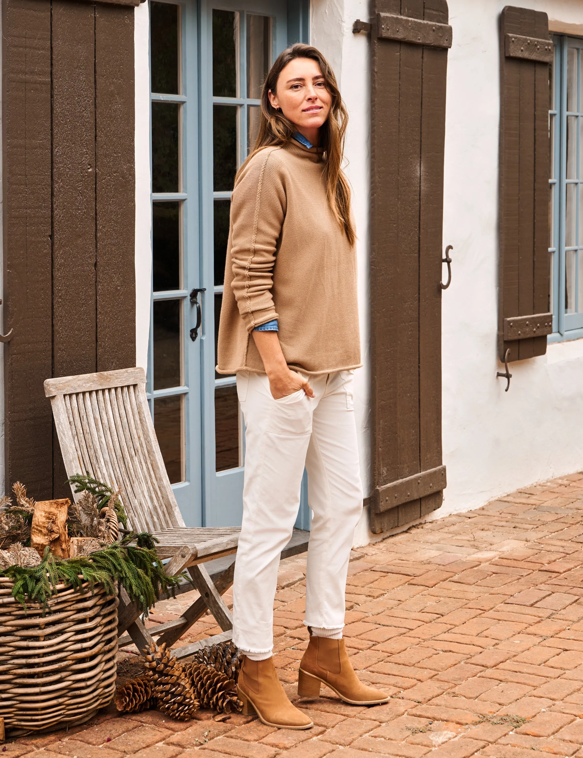 Frank & Eileen - Monterey Sweater in Camel