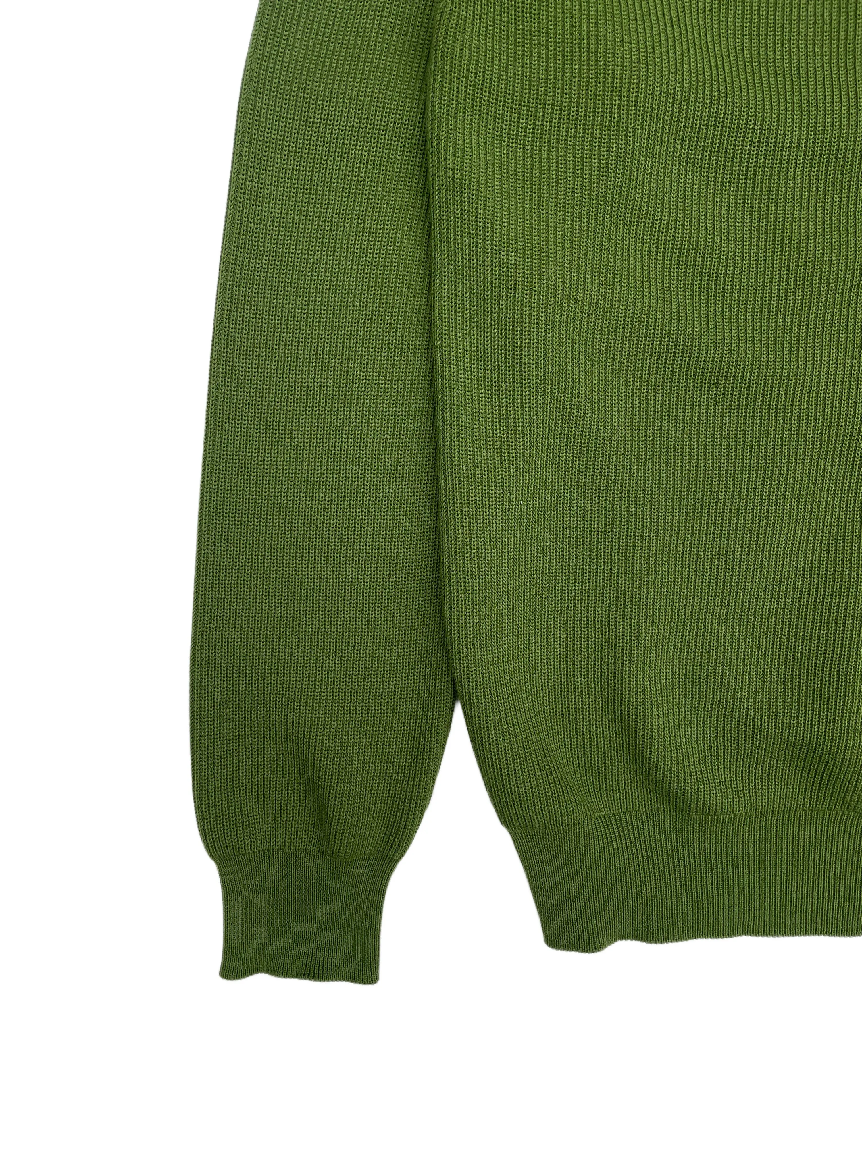 FRESH Scott Luxury Cotton Cardigan In Green