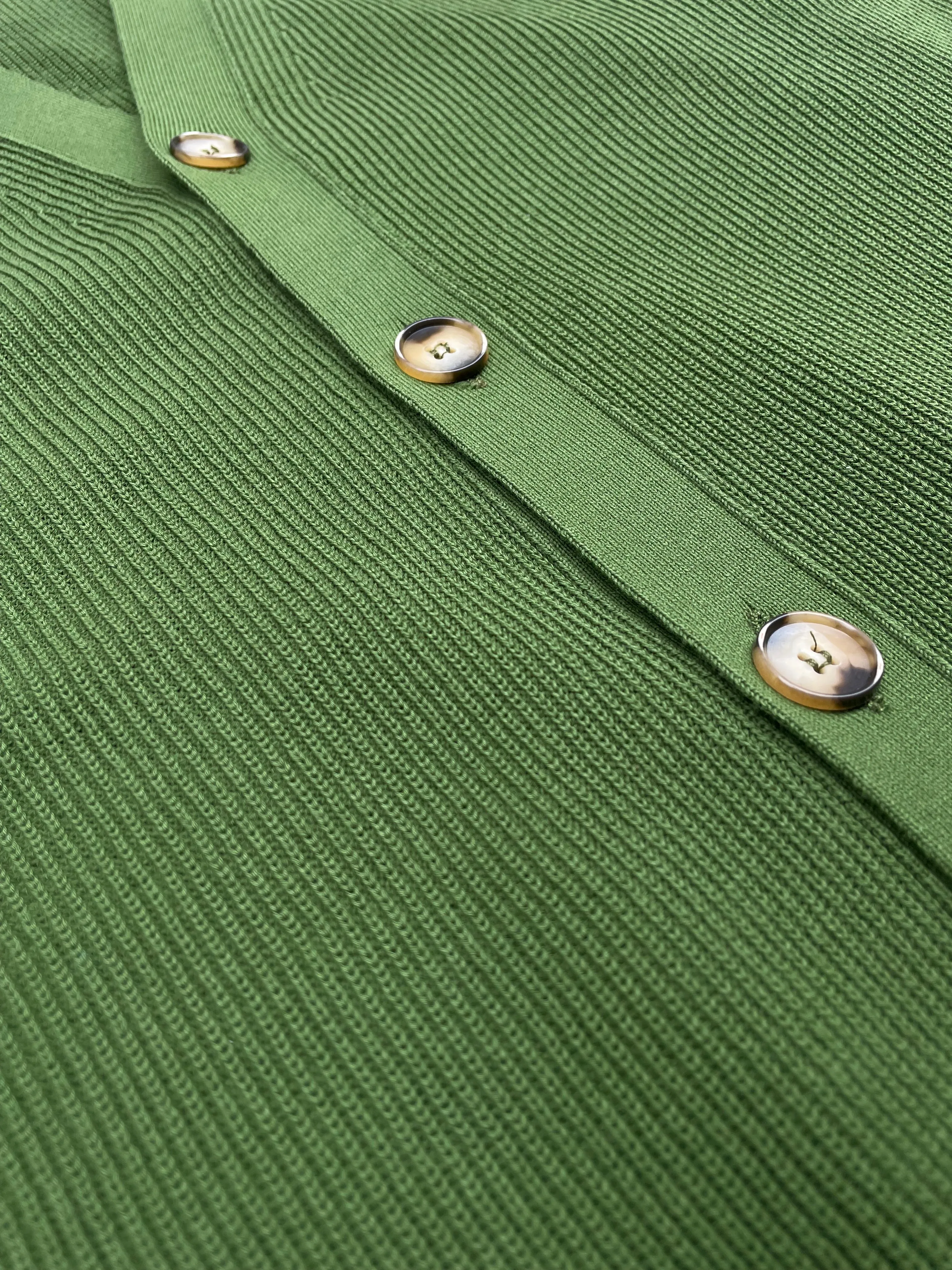 FRESH Scott Luxury Cotton Cardigan In Green