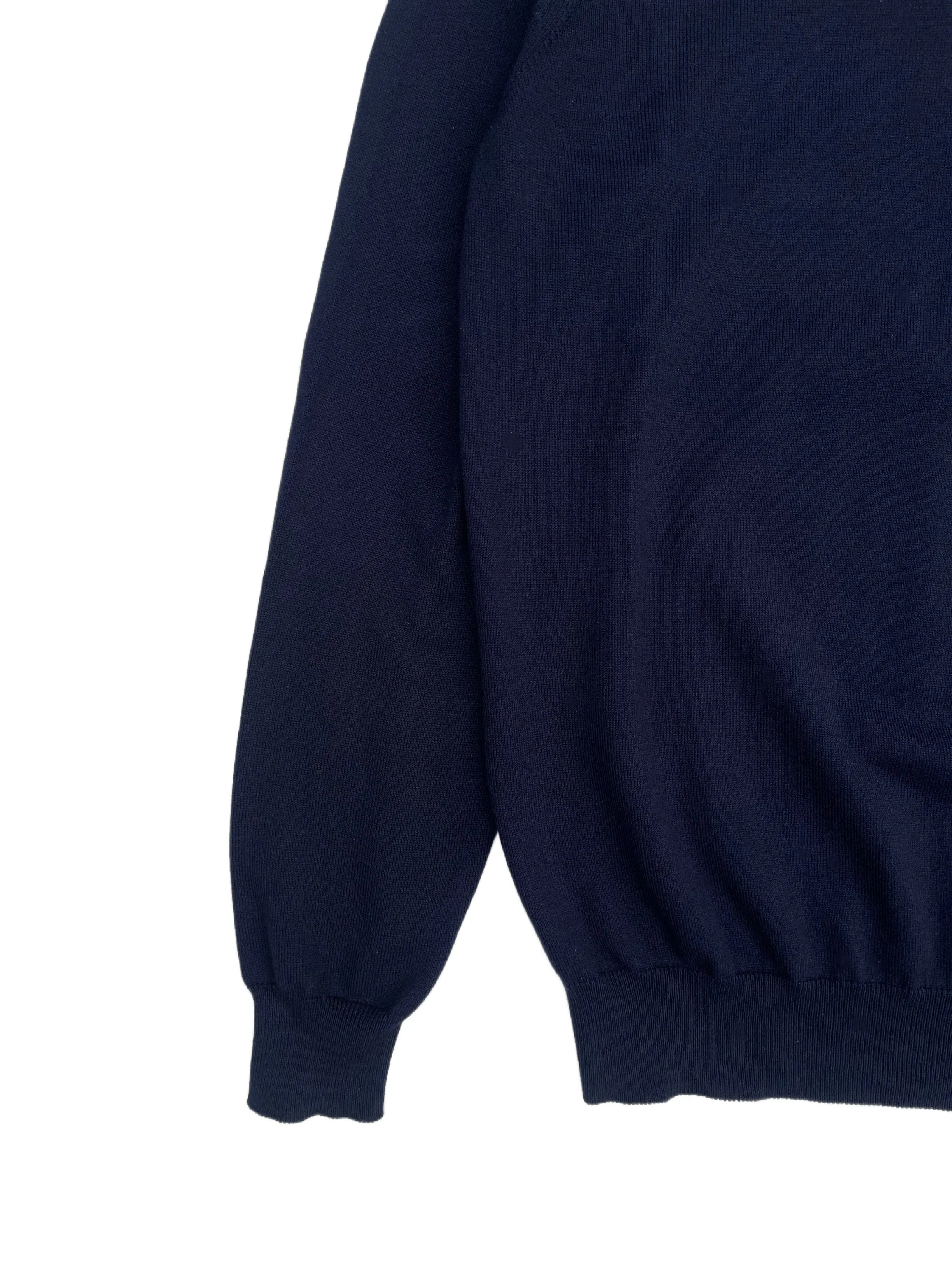 FRESH Tom Extra Fine Cotton Crew Neck Sweater In Navy