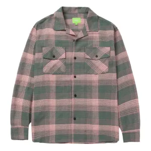 Huf Smash Flannel Overshirt Pink