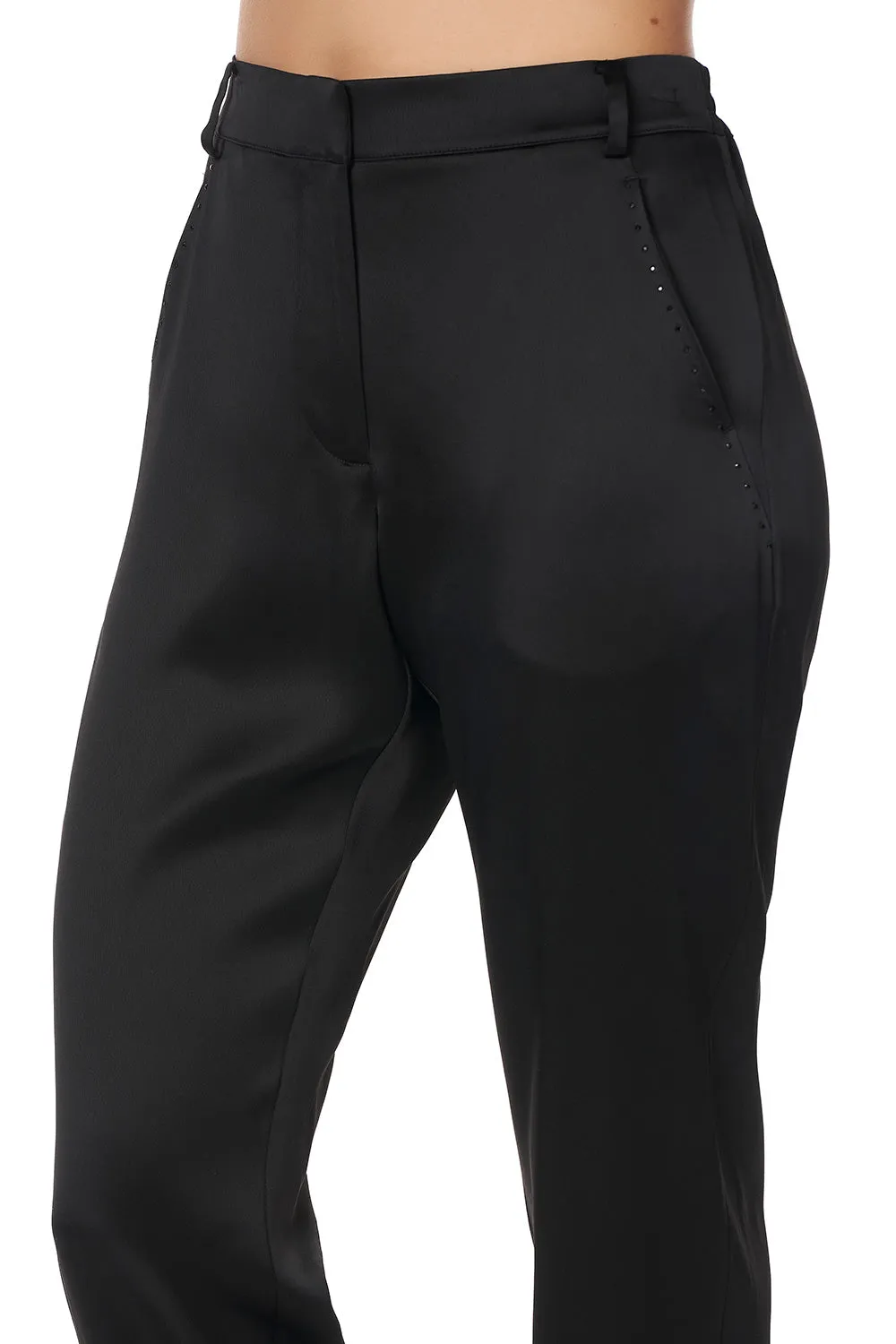 JOGGER WITH ENCASED ELASTIC CUFF SOLID BLACK