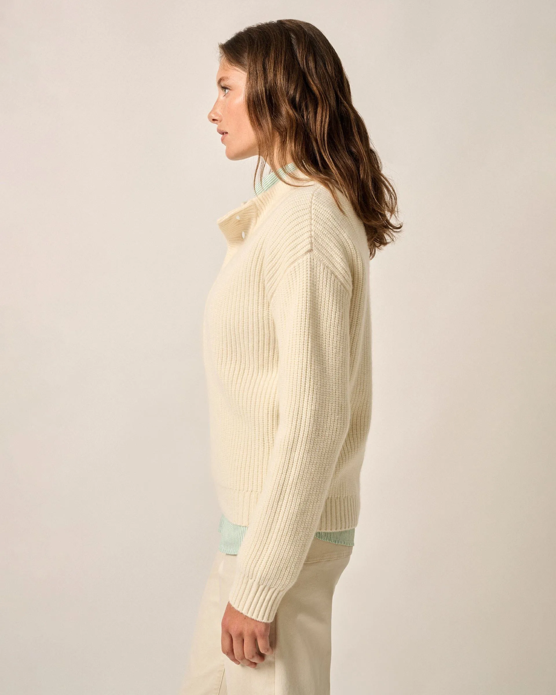 Kerrigan Cashmere Blend Henley Sweater