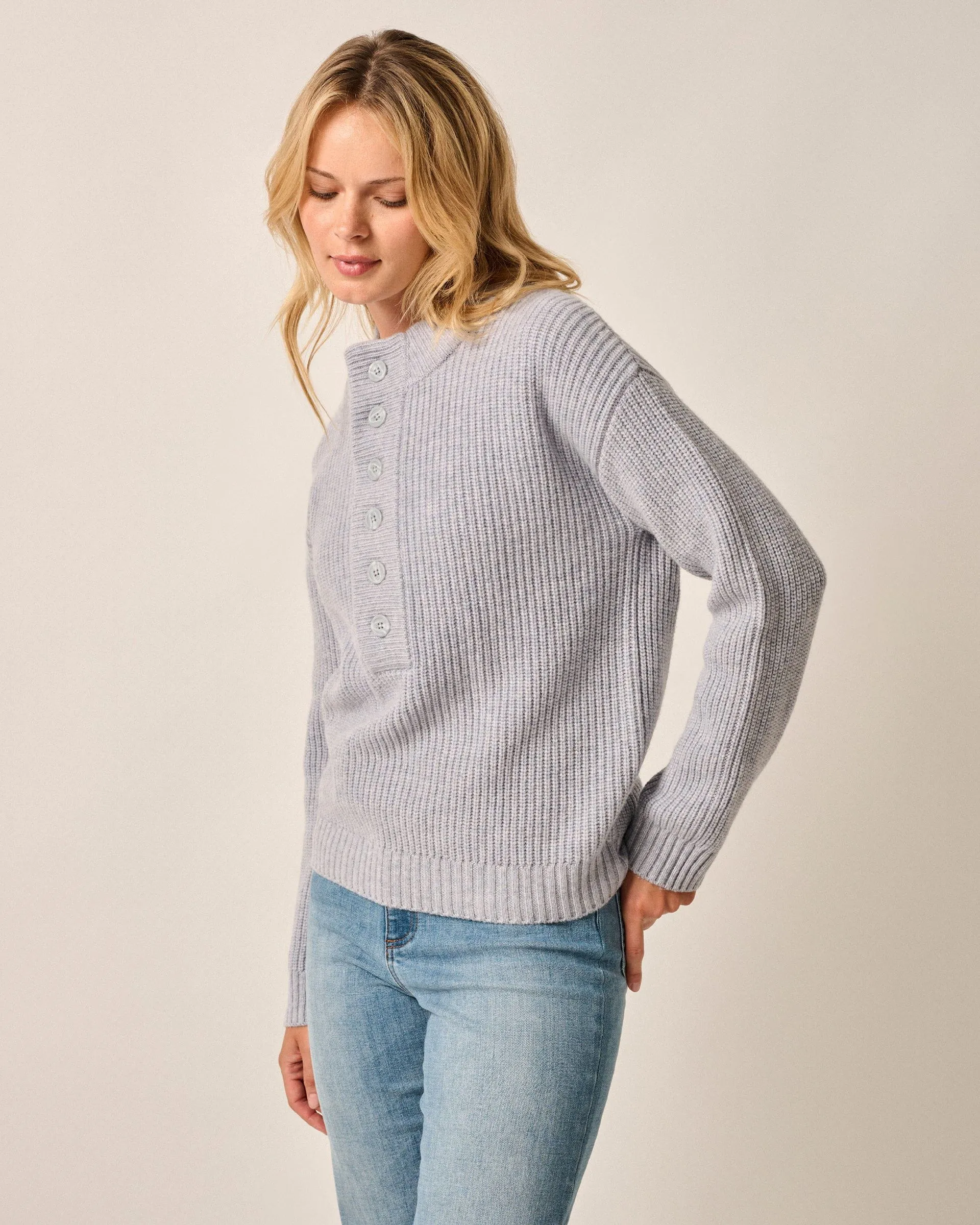 Kerrigan Cashmere Blend Henley Sweater