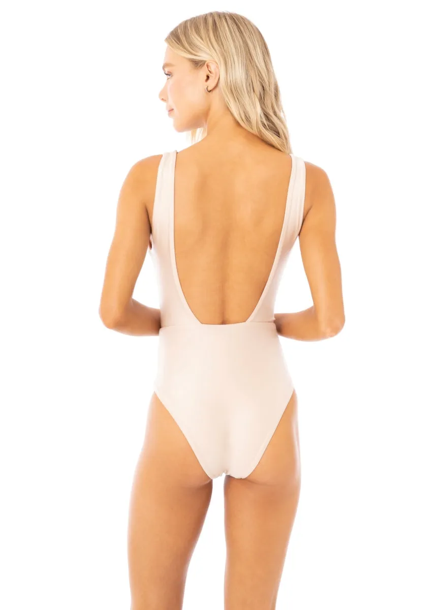 Maaji Golden Shine Savina V Plunge One Piece