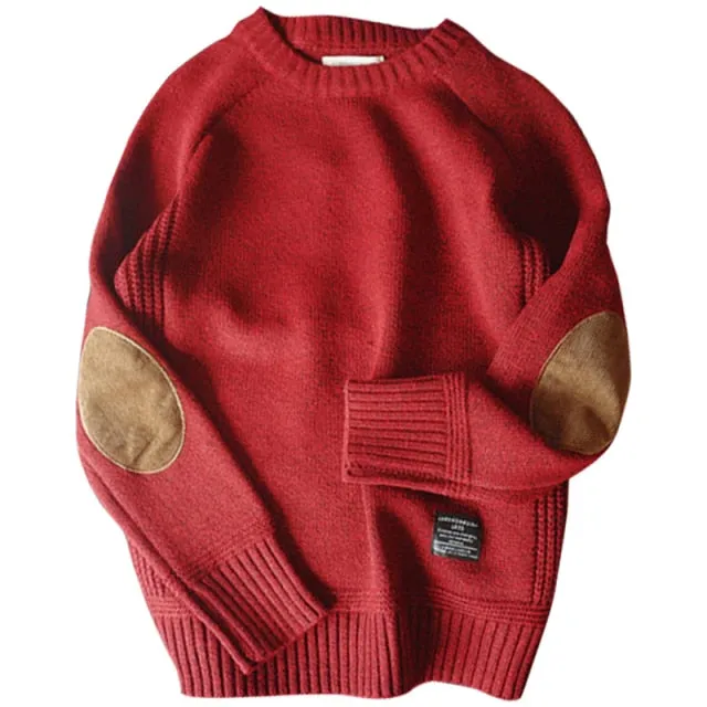 Men Pullover Sweater Autumn New Fashion Casual Loose Thick O-Neck Wool Knitted Oversize Harajuku Streetwear Knitwear M-5XL