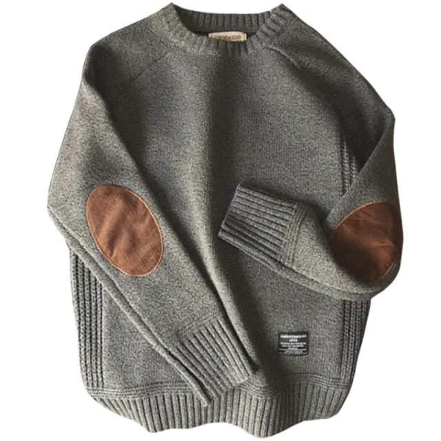 Men Pullover Sweater Autumn New Fashion Casual Loose Thick O-Neck Wool Knitted Oversize Harajuku Streetwear Knitwear M-5XL