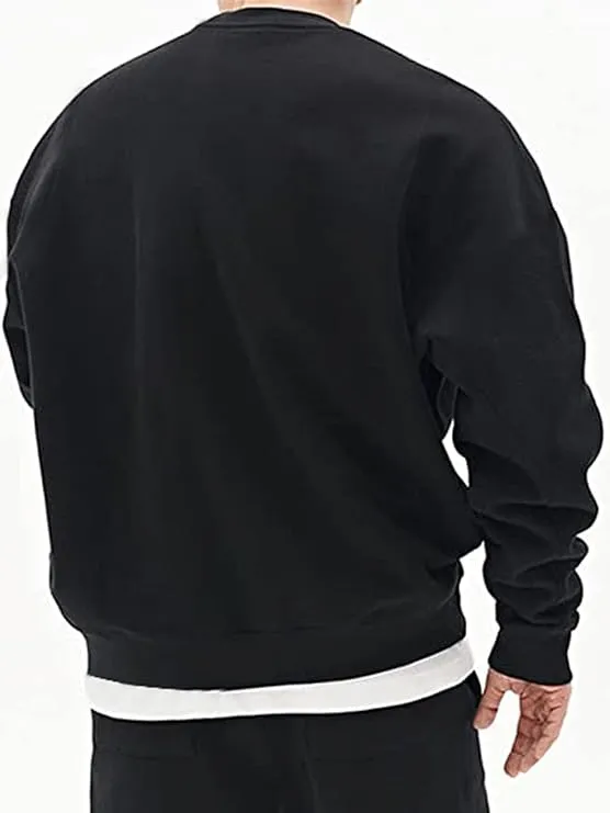 Men's Thermal Paris Long Sleeve Pullover Sweatshirt