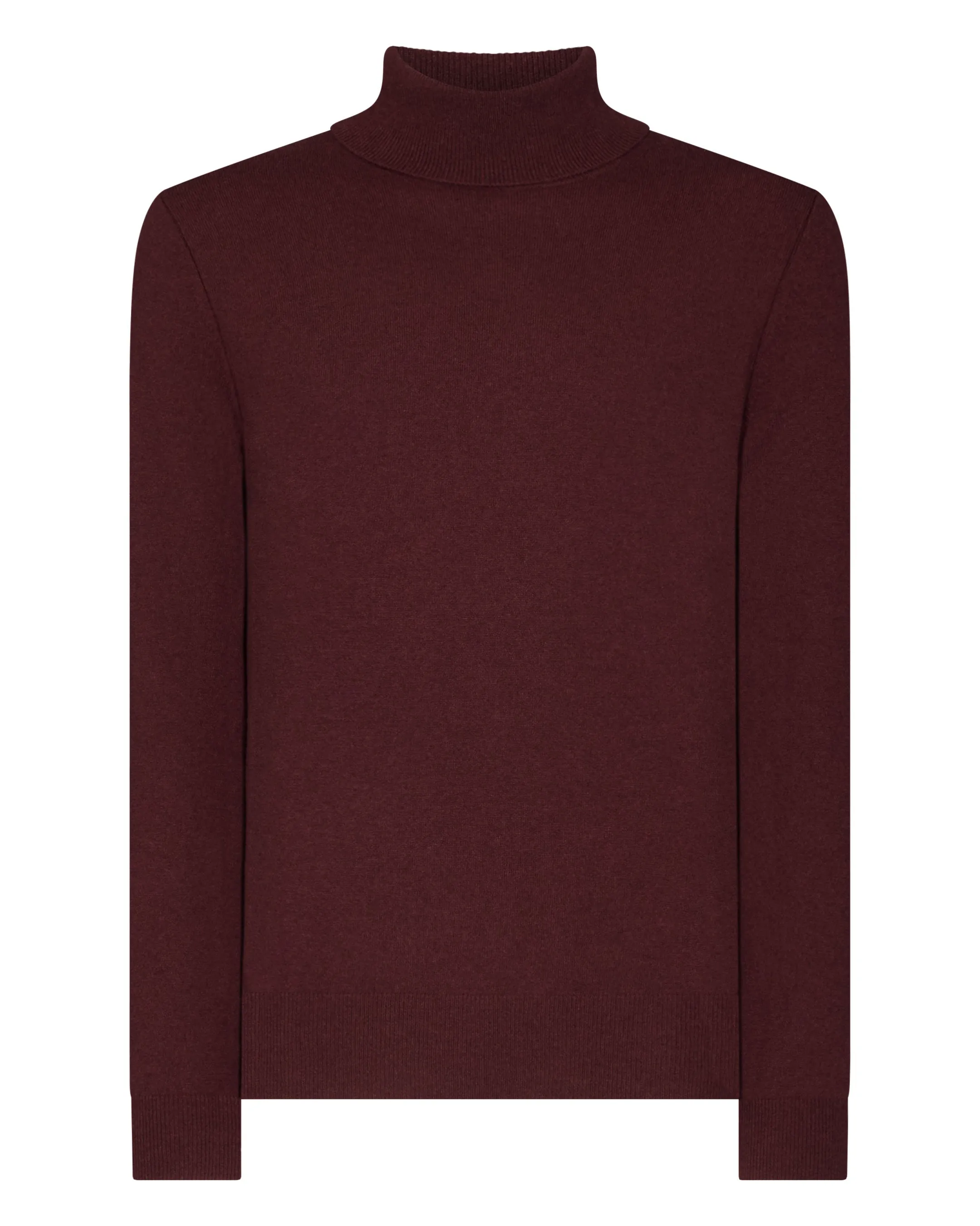 Men's Trafalgar Roll Neck Cashmere Jumper Claret Red