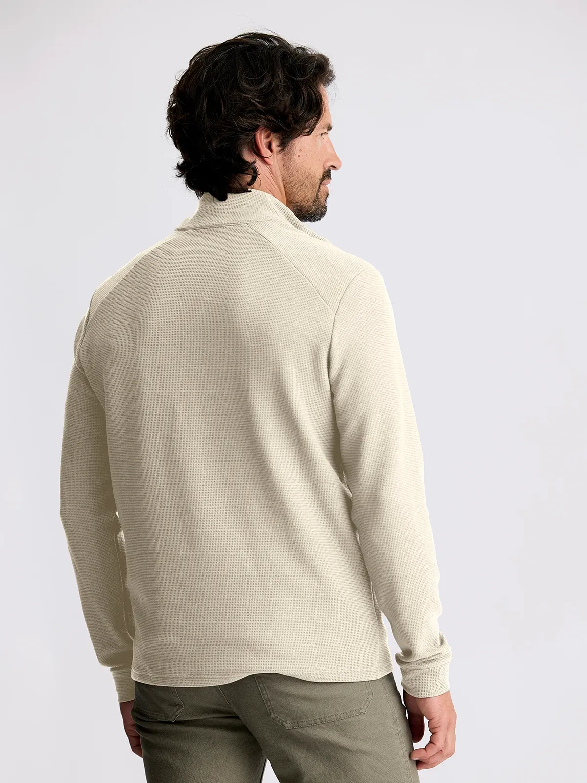 Men's Waffle Quarter Zip - Sandstone