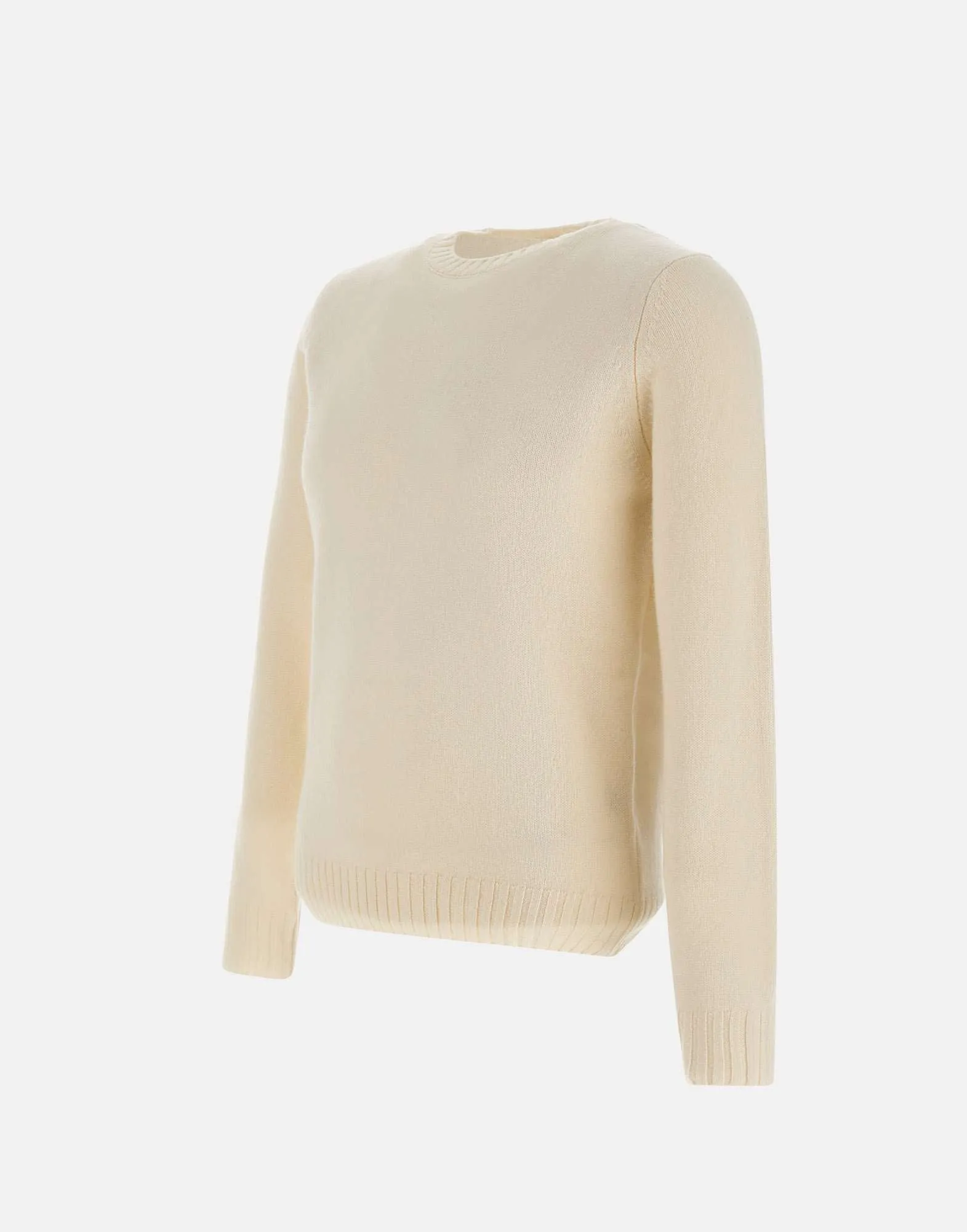 Merino Wool and Cashmere Crew Neck Sweater