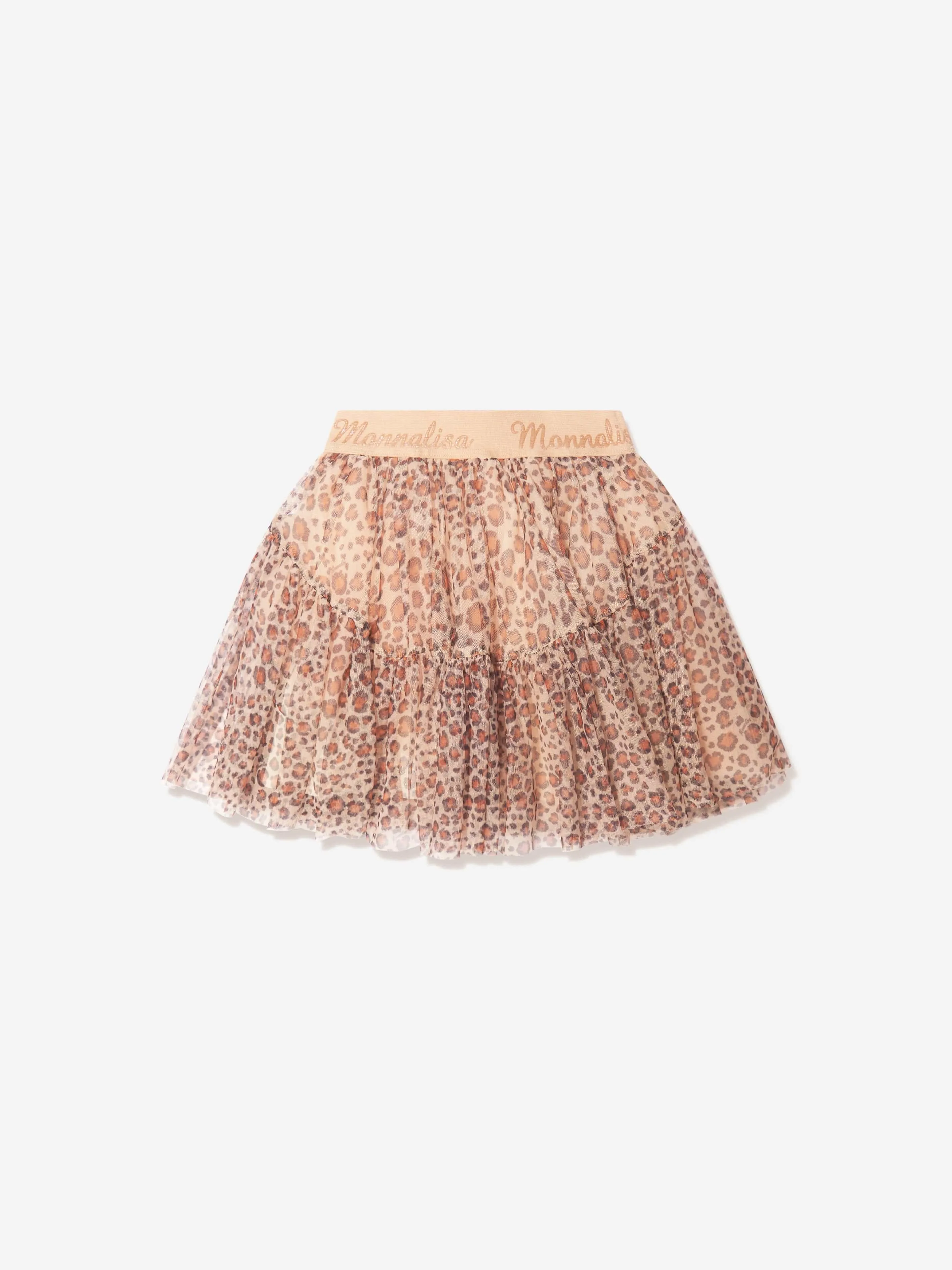 Monnalisa Girls Leopard Tulle Tutu Skirt