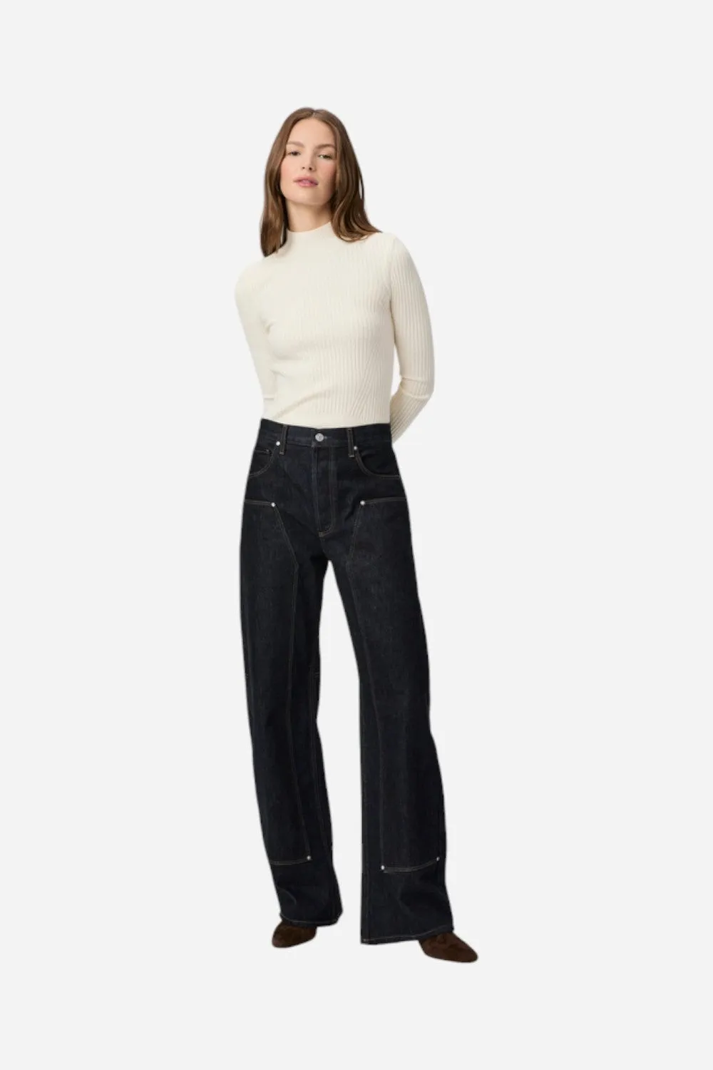 Paige Arellia 32" Workwear Barrel Leg Pant in Selma