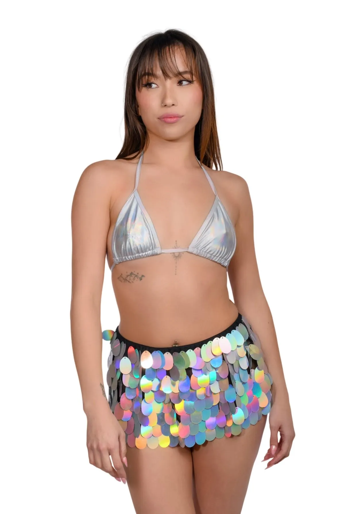 Pastel Meadow Sequin Skirt