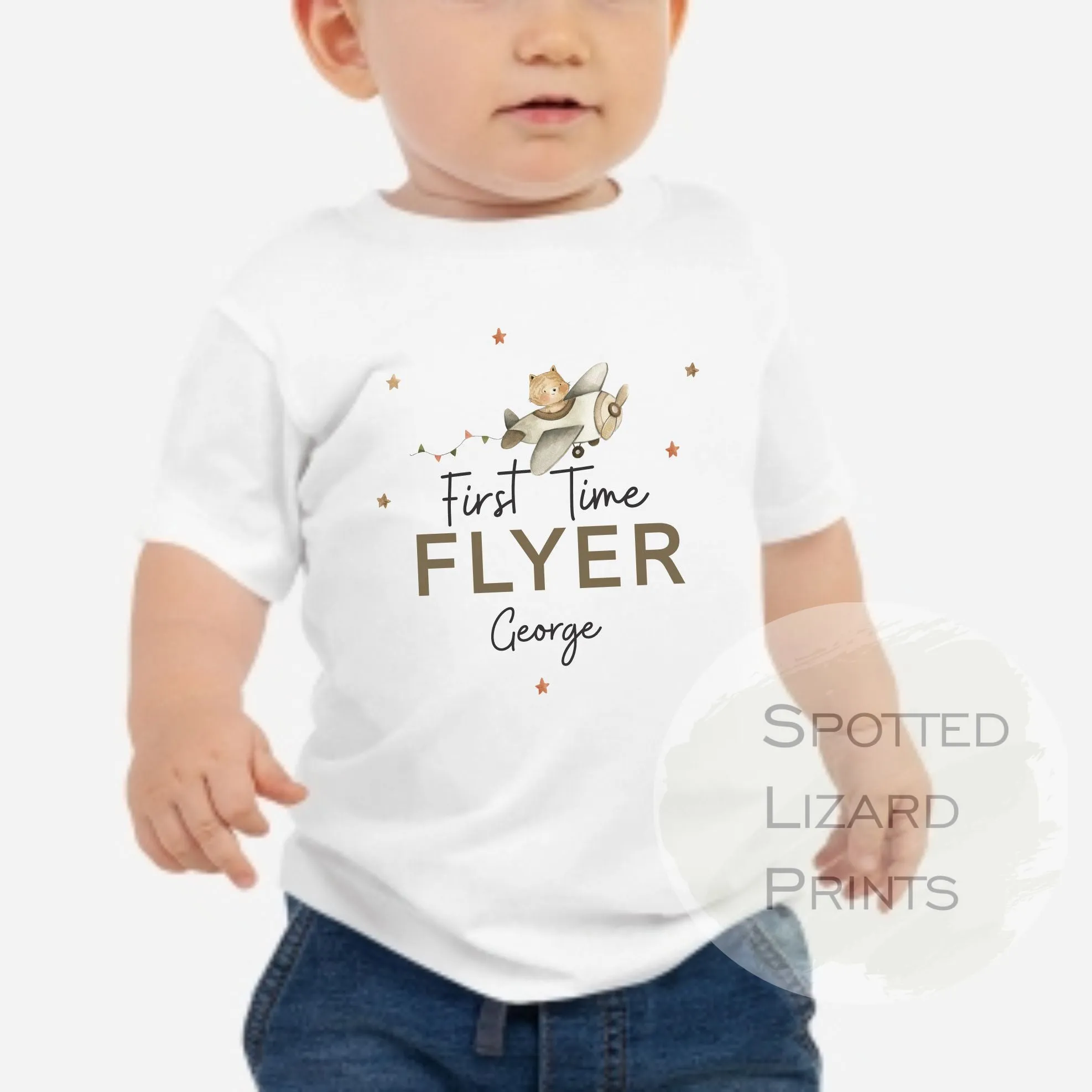 Personalised First Flyer - My First Holiday Kids T-Shirt, 1st Holiday Vest | Rompersuit - Vacation Kids