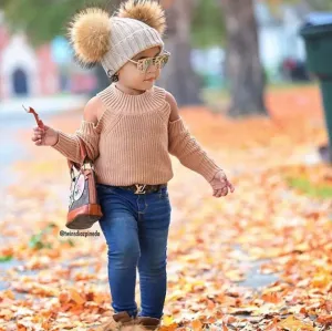 "Match in Style: GIRL Off Shoulder Sweater"