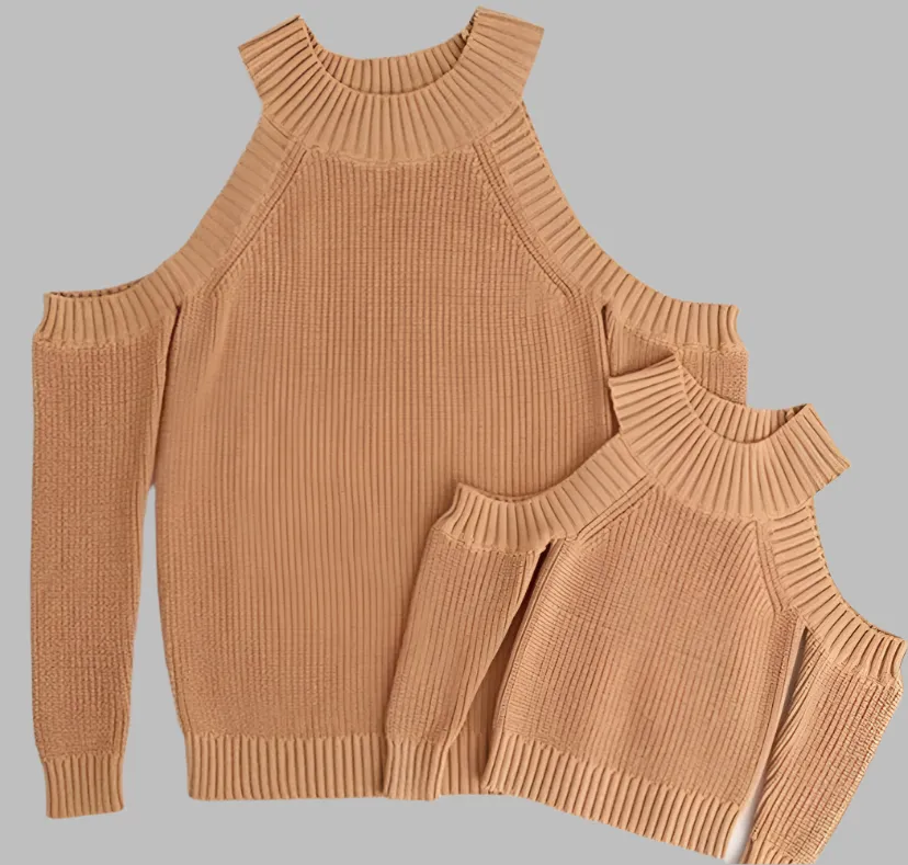 "Match in Style: GIRL Off Shoulder Sweater"