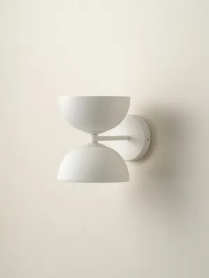 Ruzo - 2 light warm white and porcelain wall light