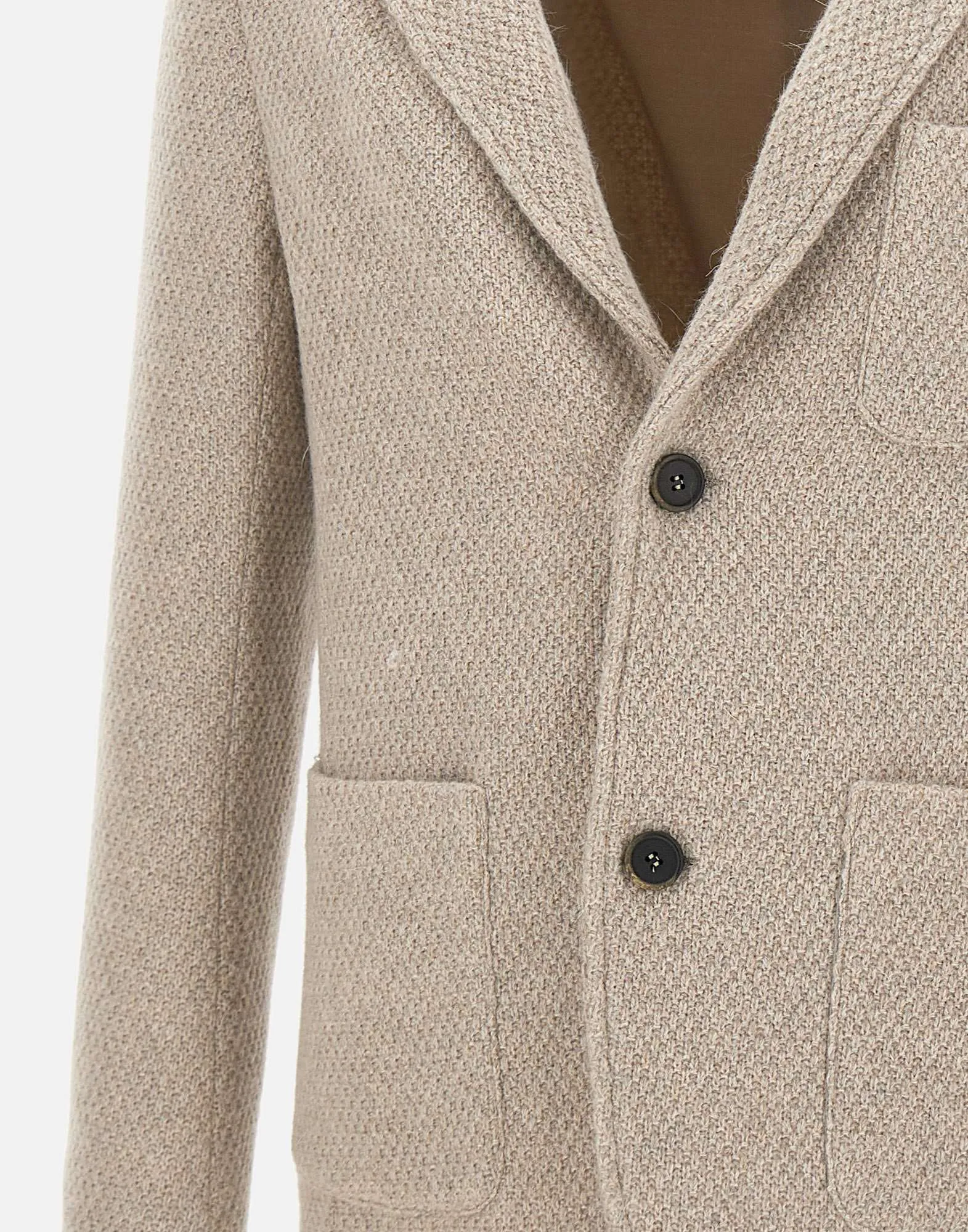 Sand Wool Mohair Blend Blazer