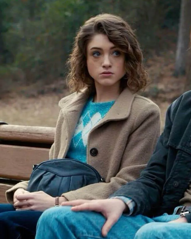 Stranger Things Natalia Dyer Brown Coat S04