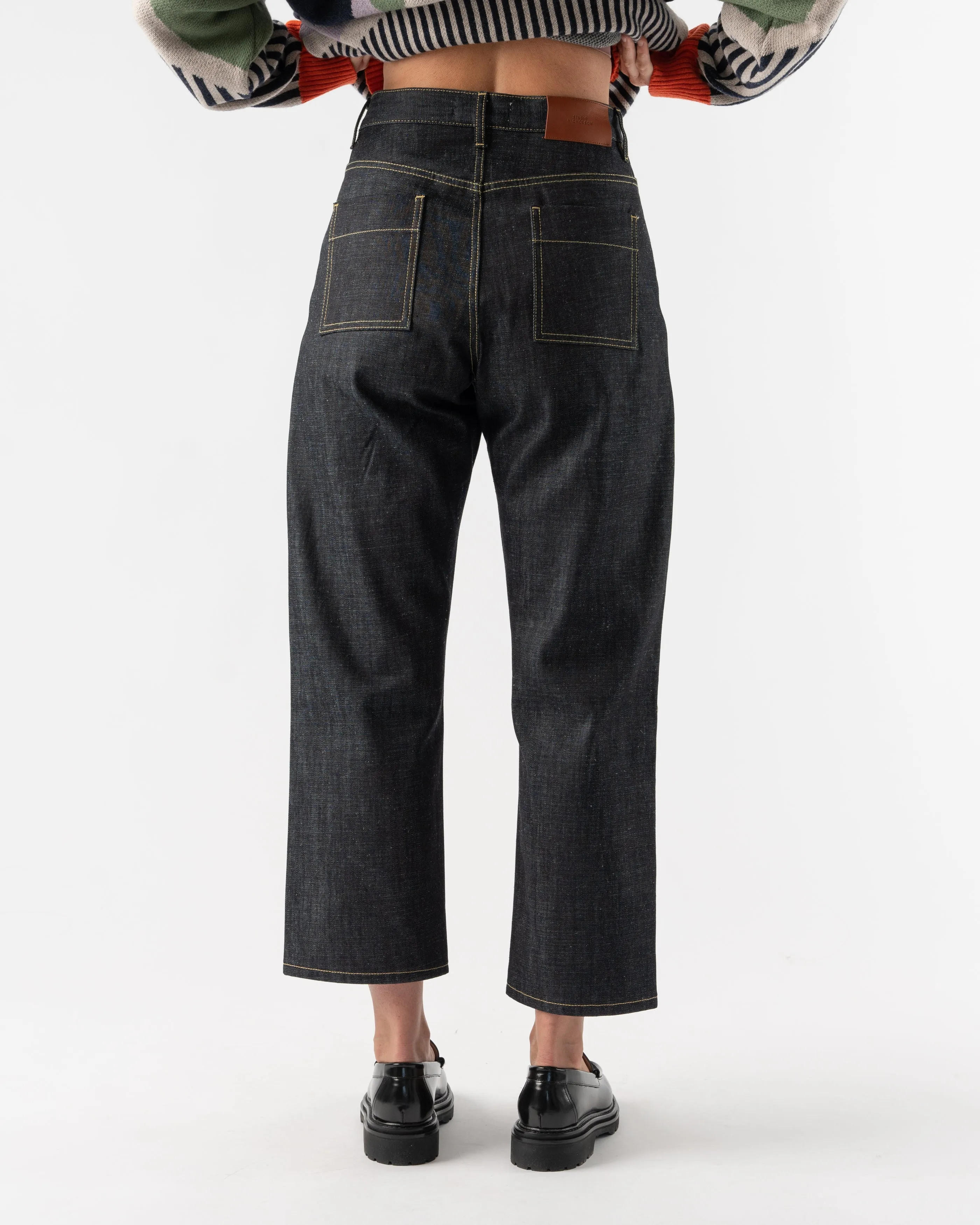 Studio Nicholson Ruthe Denim Boyfriend Pant in Indigo