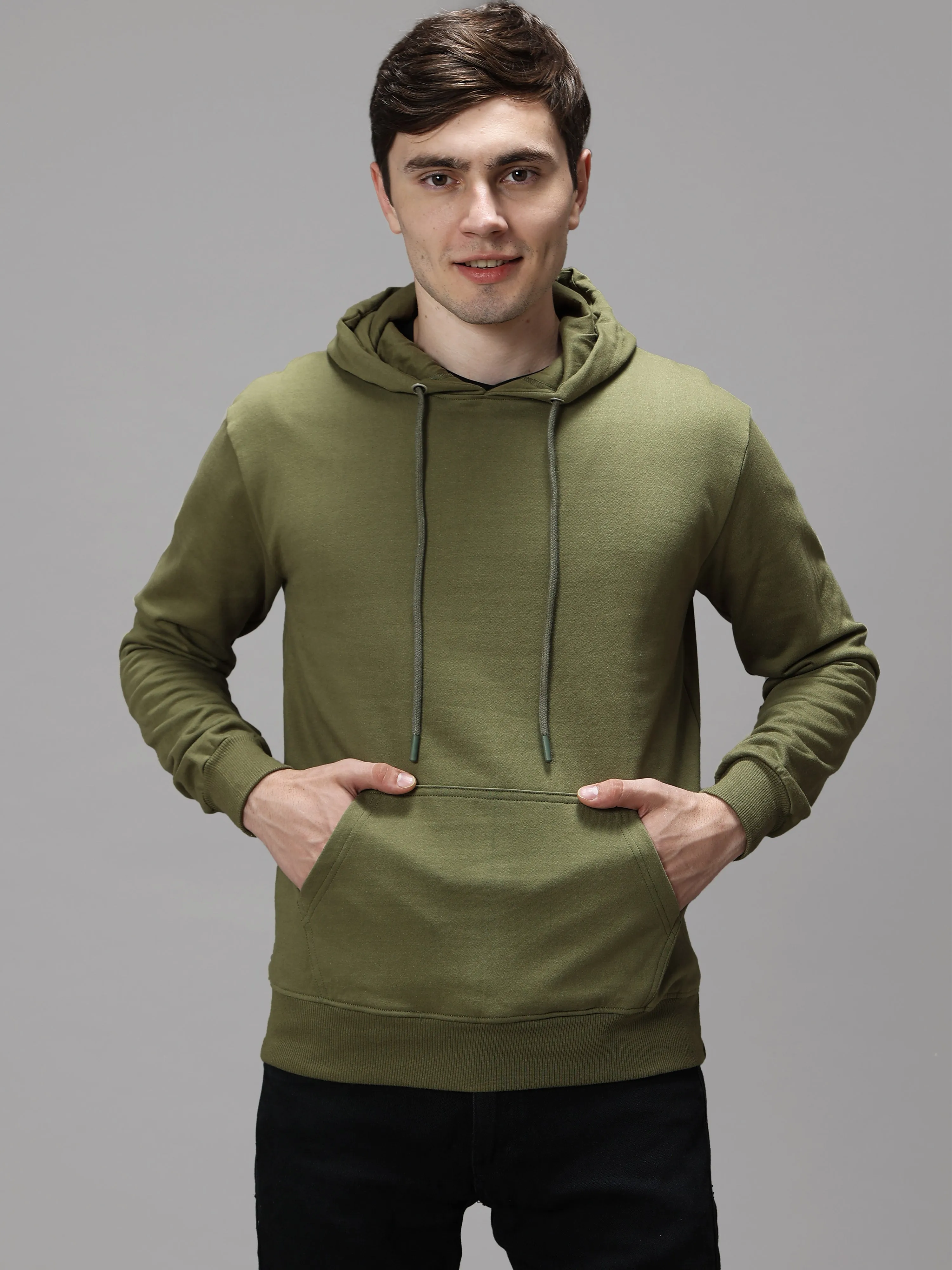 The Greenage Olive Green Hoodie