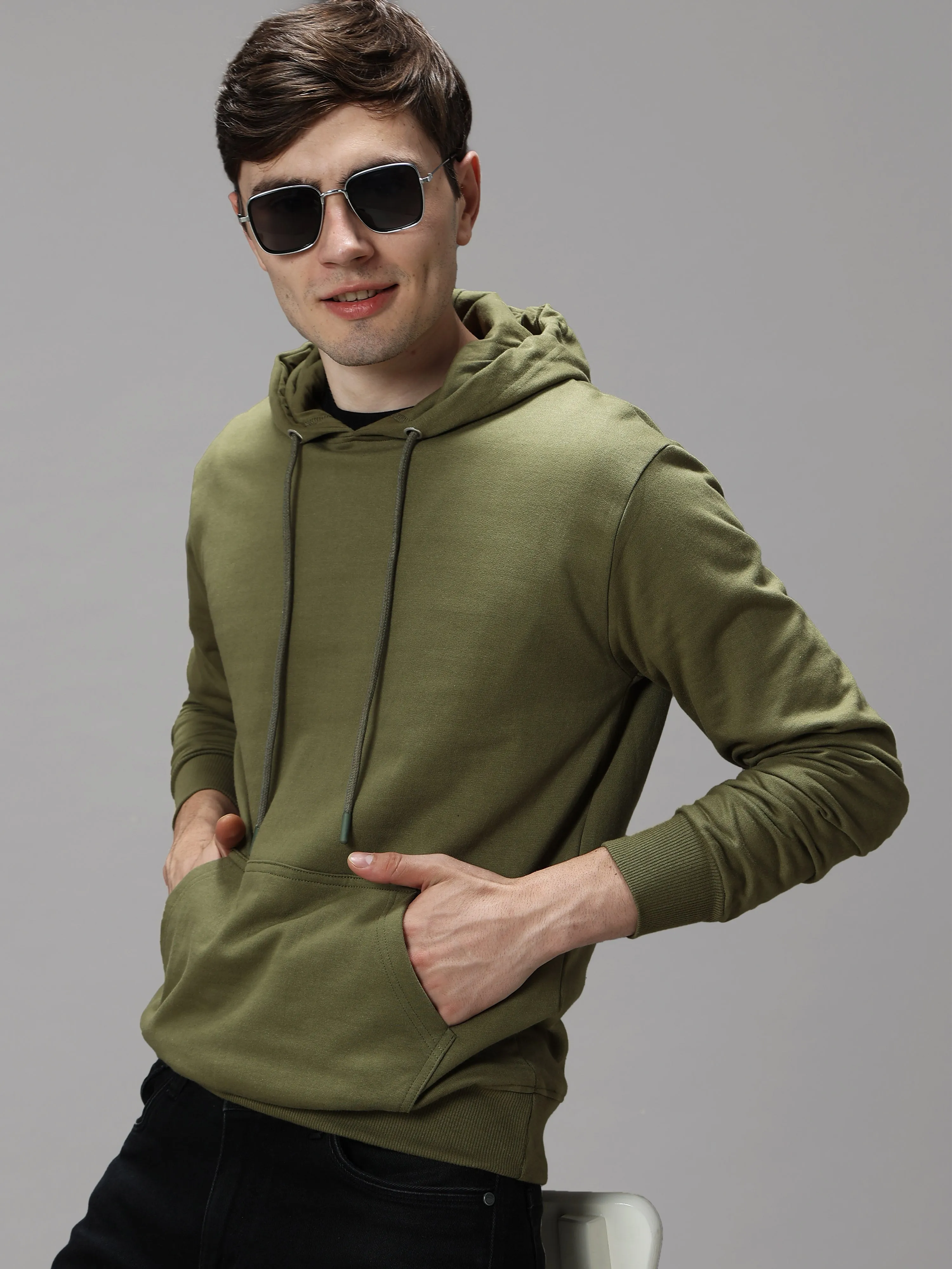 The Greenage Olive Green Hoodie