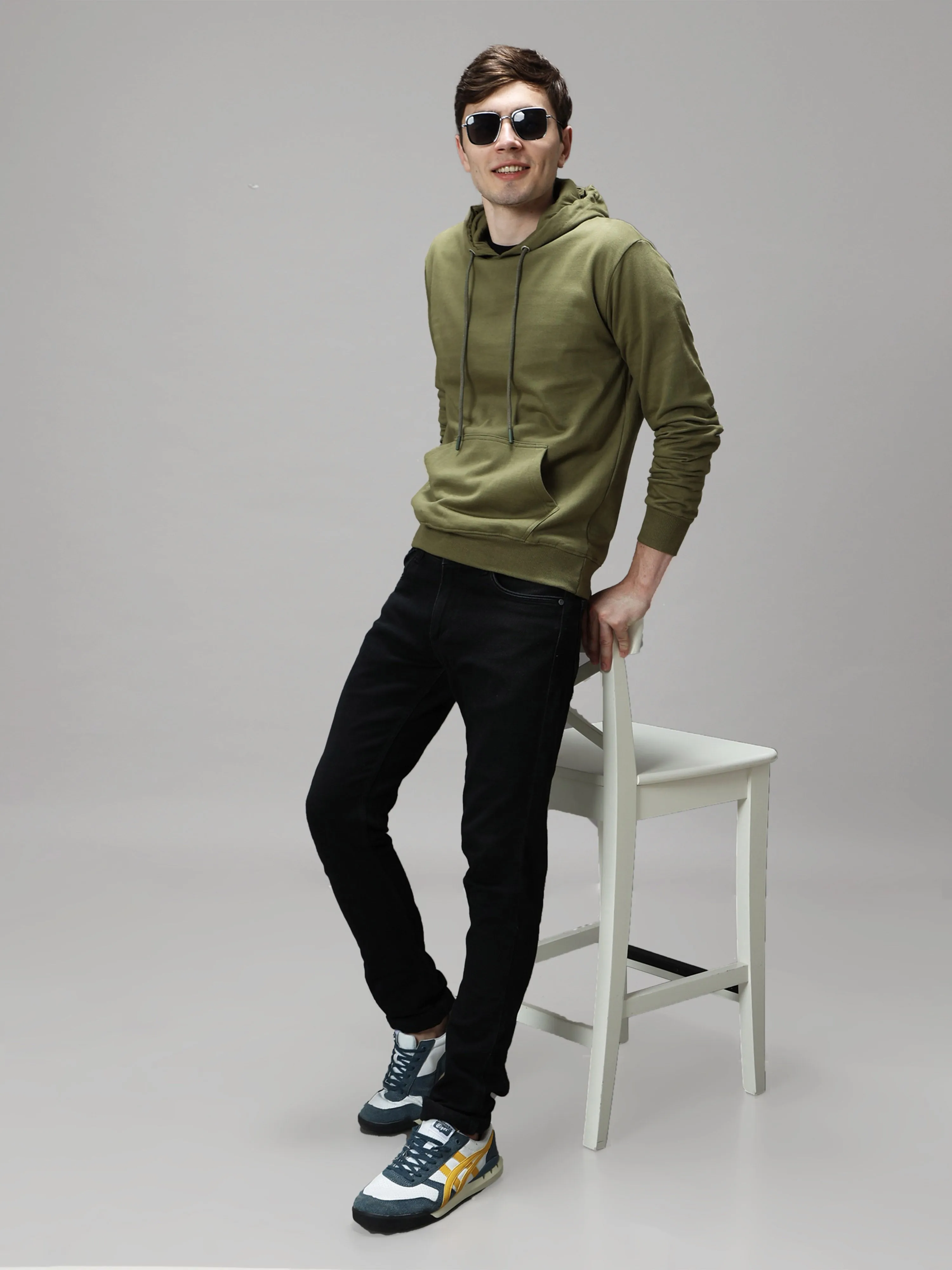 The Greenage Olive Green Hoodie