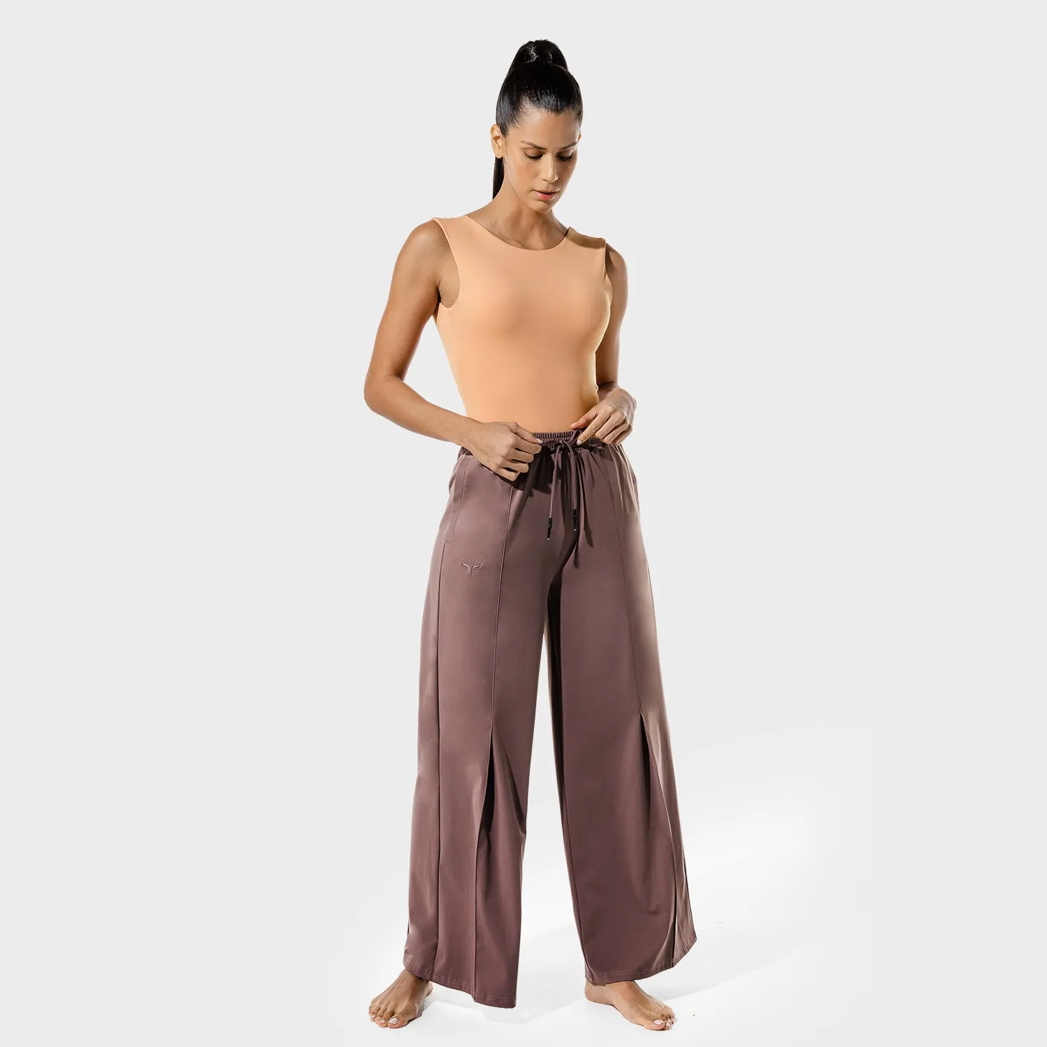 Women's Fitness - Wide Leg Pants - Copper Coin