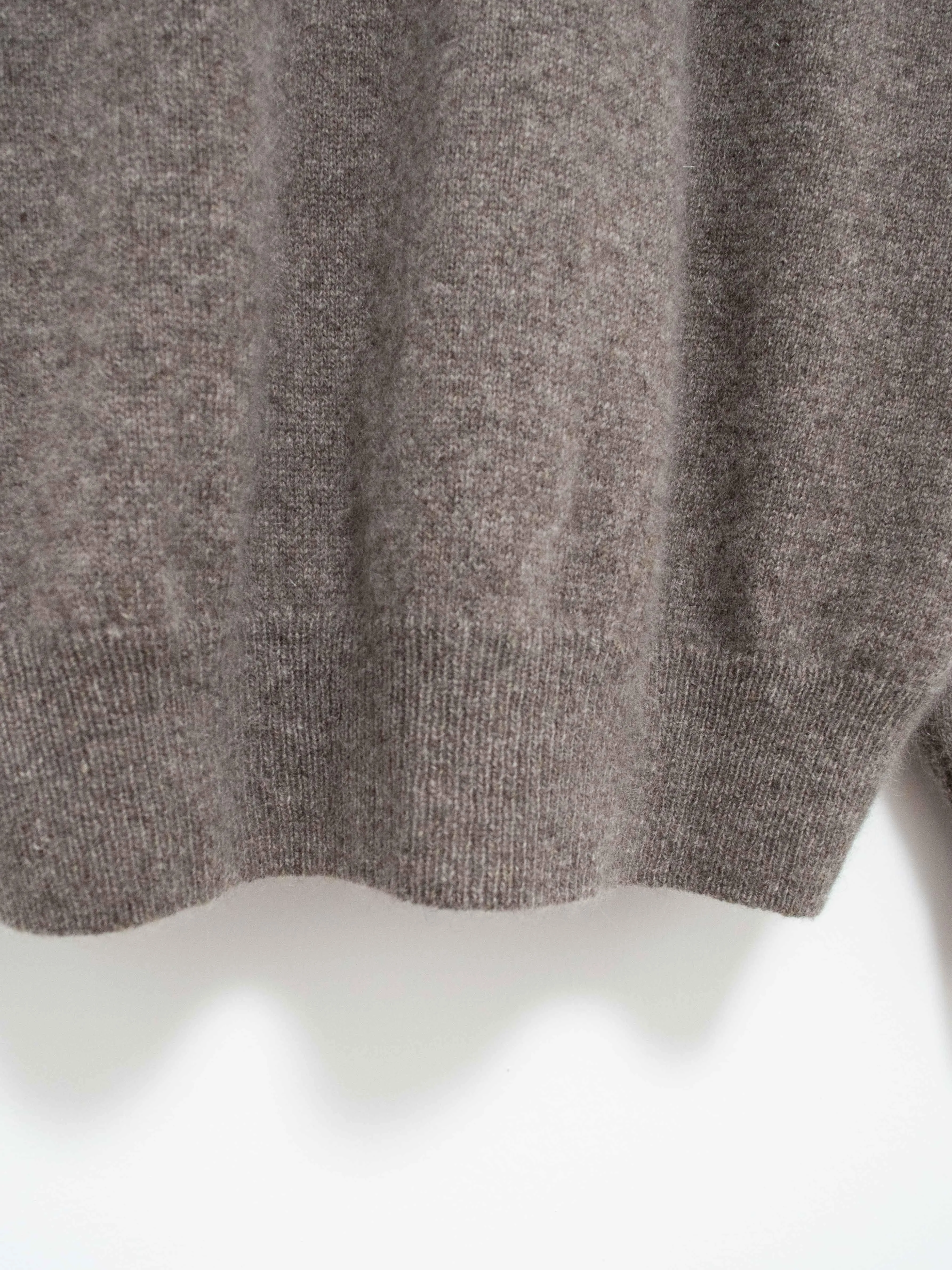 Wool Yak Guernsey Cardigan - Greige