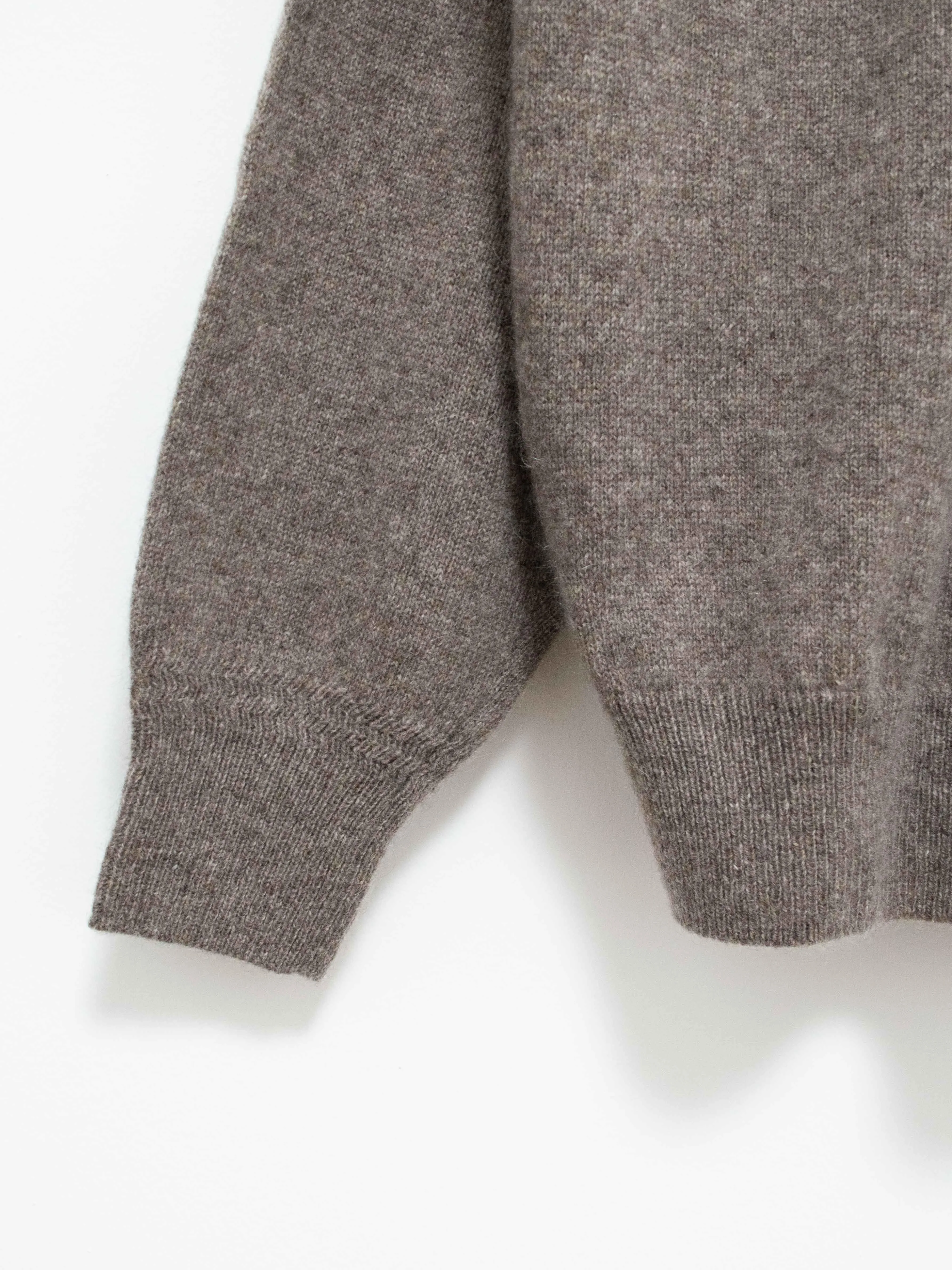 Wool Yak Guernsey Cardigan - Greige