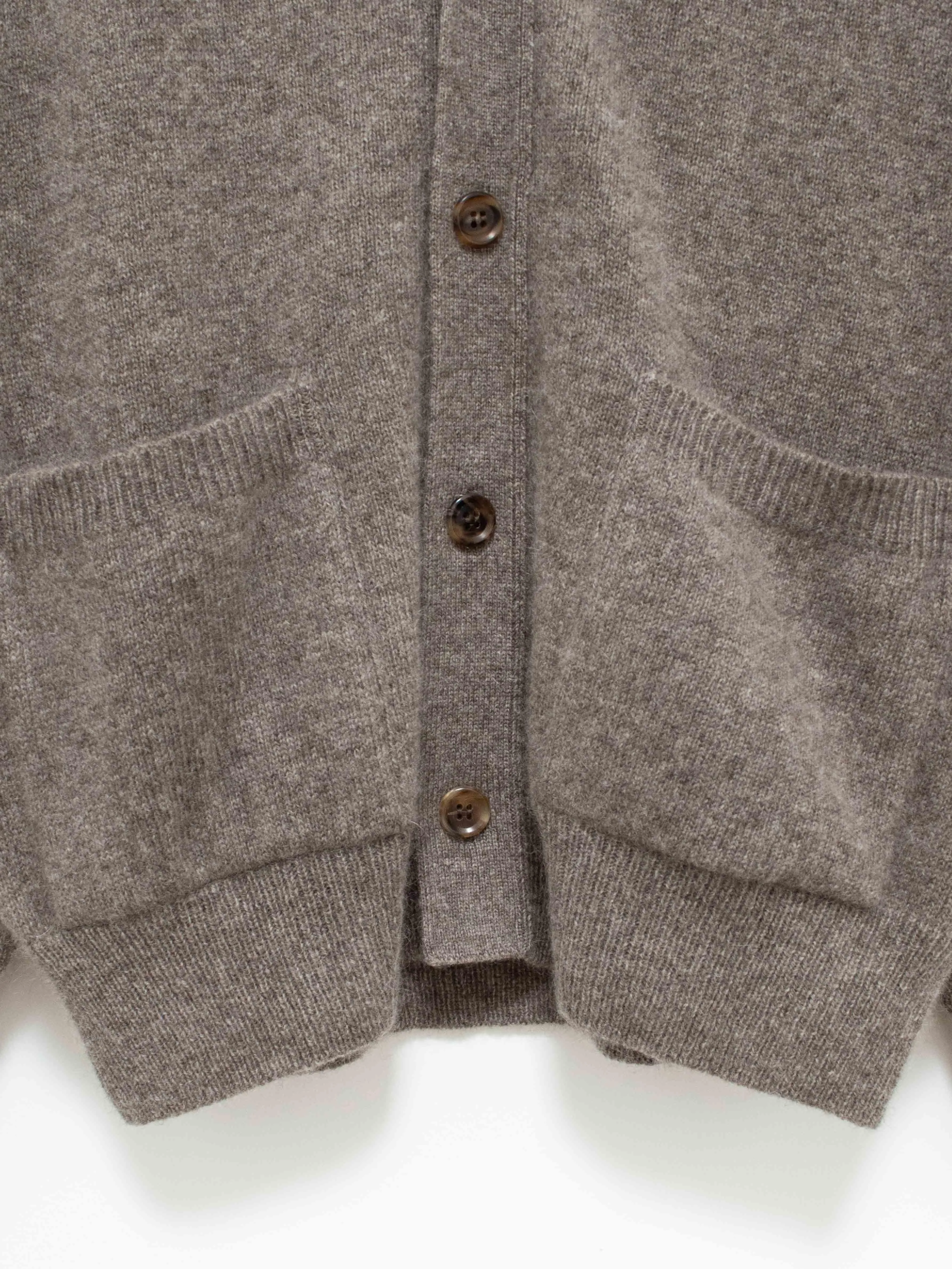 Wool Yak Guernsey Cardigan - Greige